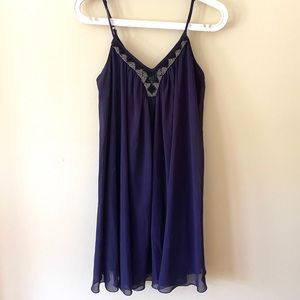 Navy Blue Express Flowy Spaghetti Strap Dress